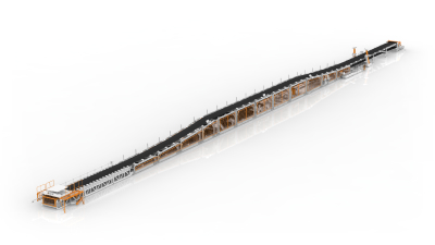 Конвейер ленточный телескопический