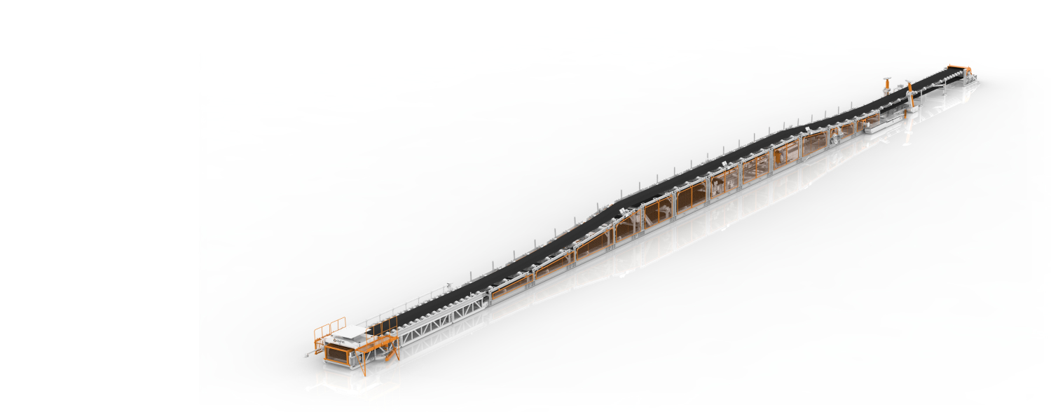 Конвейер ленточный телескопический